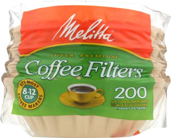 Melitta Natural Brown Basket Coffee Filters Basket