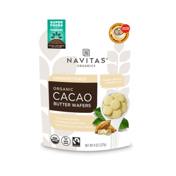 Navitas Organics Organic Unsweetened Cacao Butter Wafers