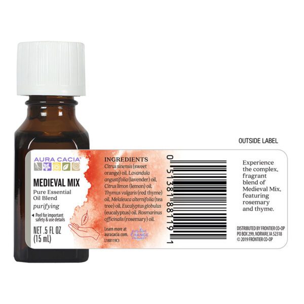 Aura Cacia Pure Aromatherapy Medieval Mix, 0.5 oz - Image 3