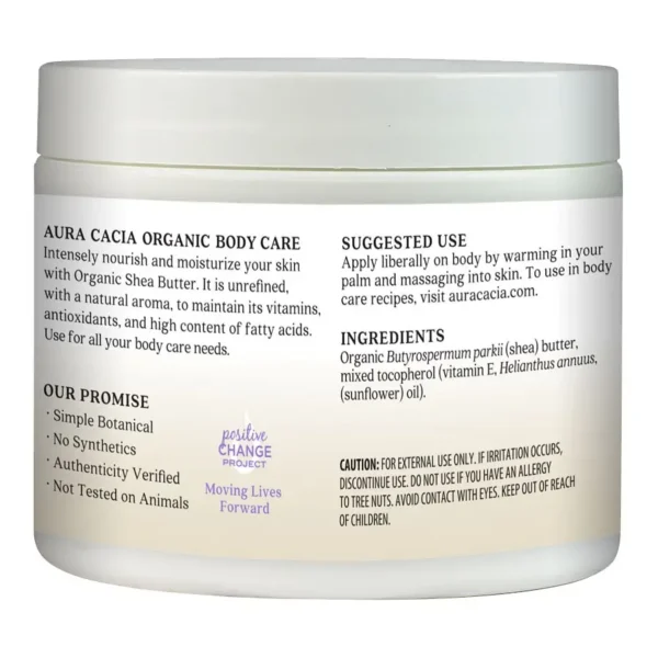 Aura Cacia Shea Butter Unrefined Organic, 3.25 oz - Image 3