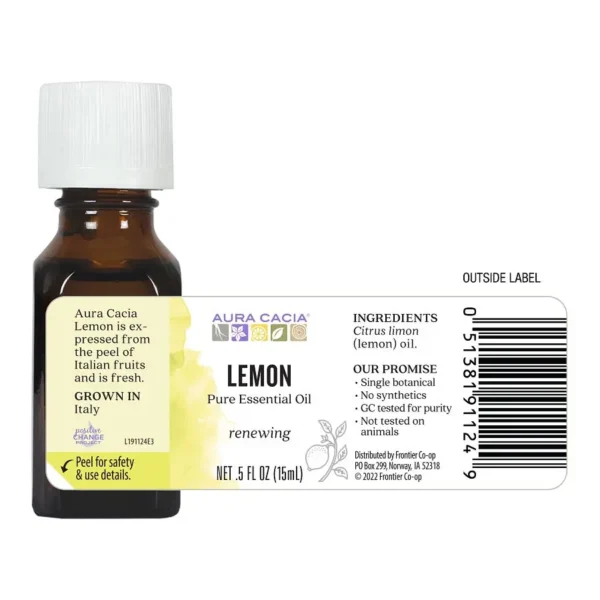 Aura Cacia Essential Oil Lemon, 0.5 oz - Image 5