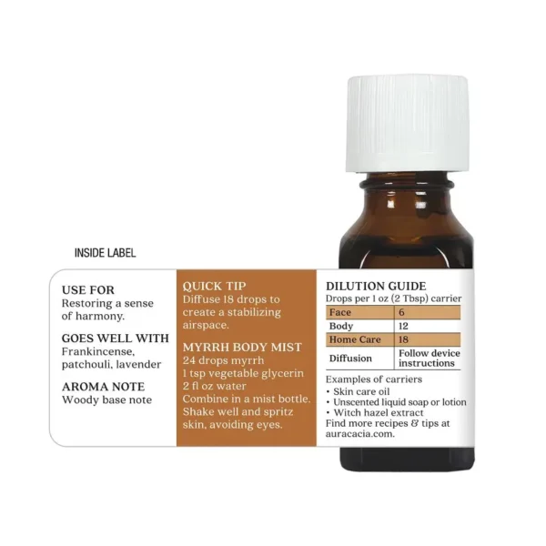 Aura Cacia Essential Oil Myrrh, 0.5 oz - Image 6