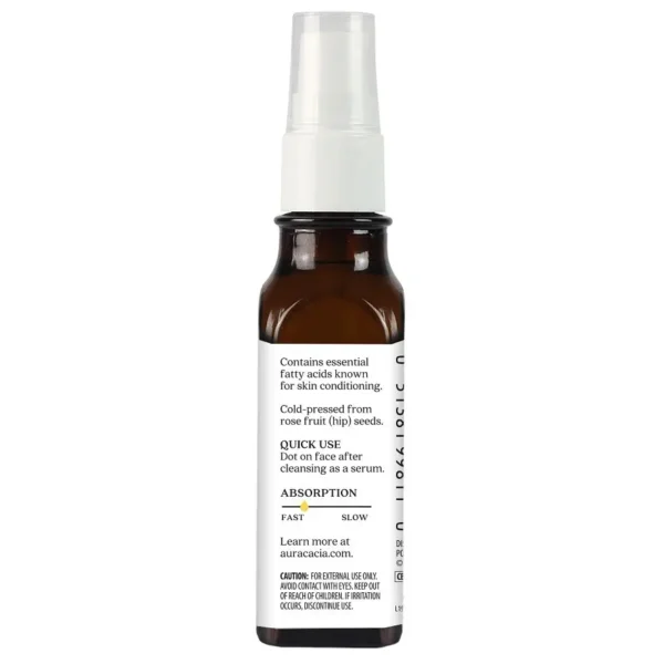 Aura Cacia Organic Rosehip Oil with Vitamin E Natural Skin Care, 1 oz - Image 3