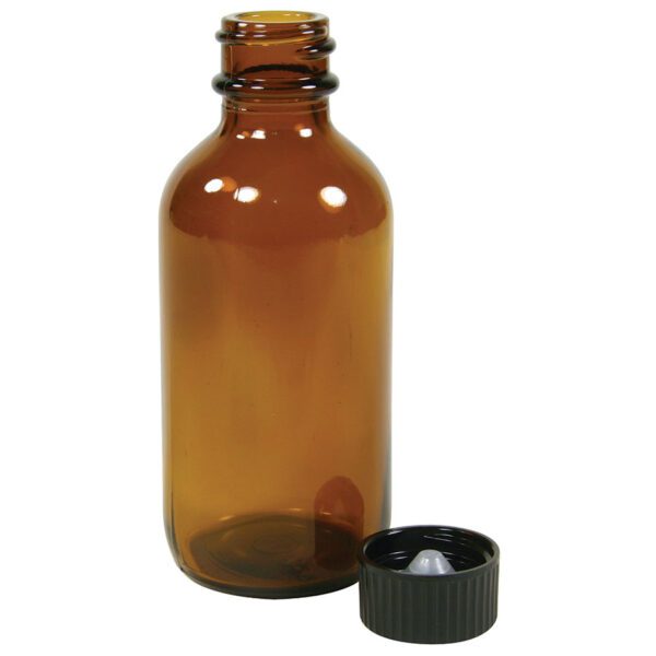 Frontier Co-op 2 oz. Amber Oil Bottle with Cap 6 count