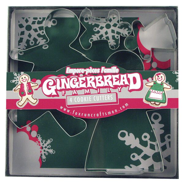 Frontier Co-op 4-Piece Gingerbread Family Cookie Cutter Set