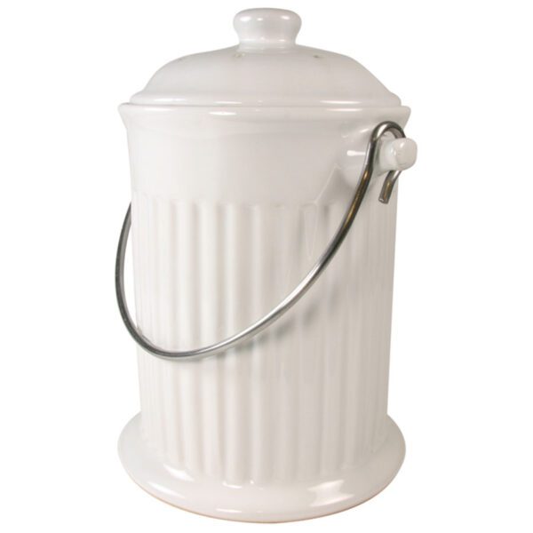 Frontier Co-op Compost Keeper 8" x 10 1/2, White Ceramic -