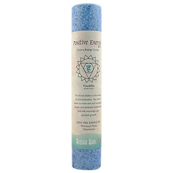 Aloha Bay Chakra Pillar Candle Positive Energy Blue - 1 Candle