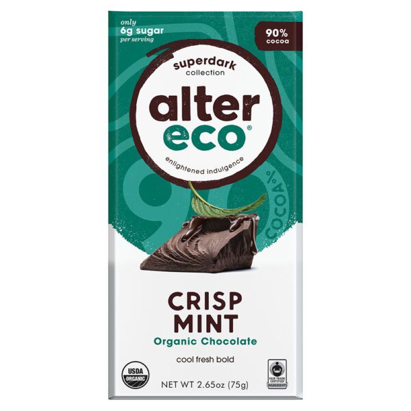 Alter Eco Organic Chocolate Bars (Seasonal) Superdark Crisp