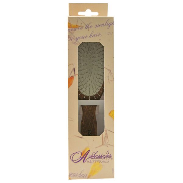 Ambassador Hairbrushes Large Oval, Wooden with Steel Pins