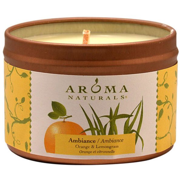 Aroma Naturals Soy VegePure Candles Ambiance (Lemon) To Go Tins 2 1/2" x 1 3/4" 15 hours burn time