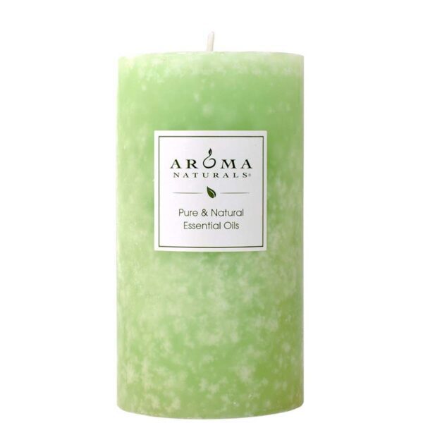 Aroma Naturals Naturally Blended Candles Verbena (Lime Green) 2 3/4" x 5" Pillars 70 hours burn time