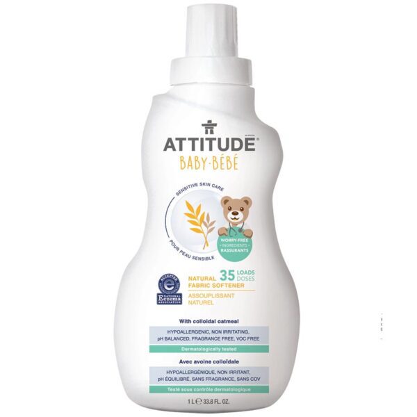 Attitude Fabric Softener, Fragrance-Free 33.8 fl. oz.