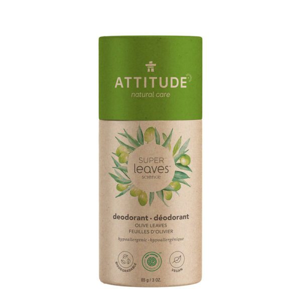 Attitude Deodorant, Plastic-Free, Olive Leaves 3 oz.