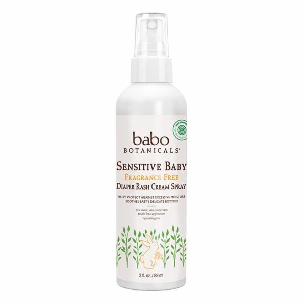 Babo Botanics Sensitive Baby Fragrance Free Diaper Spray 3oz