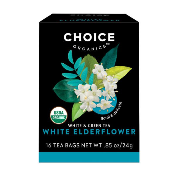 Choice Tea White Elderflower Organic Tea Bags 16 Tea Bags