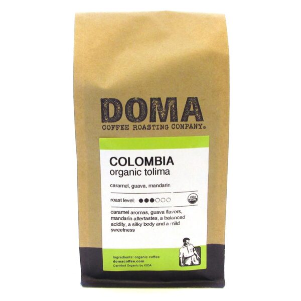 DOMA Coffee Roasting Company Organic Colombia Whole Bean Coffee 12 oz.