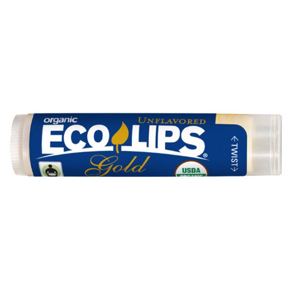 Eco Lips Unflavored Gold Premium Lip Balm 0.15 oz.