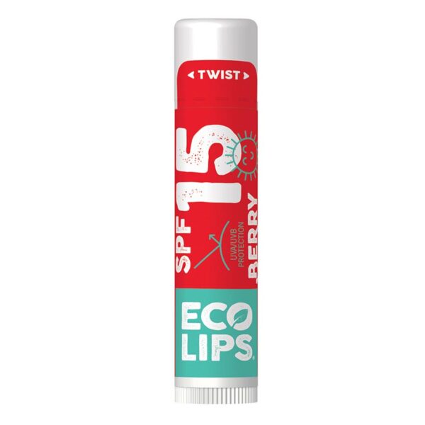 Eco Lips Berry SPF 15 Broad Spectrum Sunscreen Lip Balm .15 oz