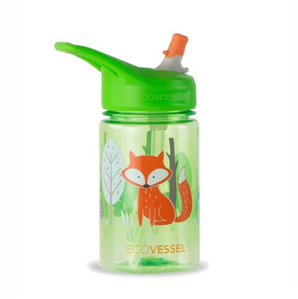 EcoVessel Splash Water Bottle 12 oz Fox