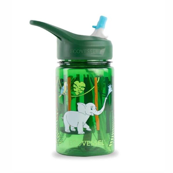 EcoVessel Splash Water Bottle 12 oz Jungle