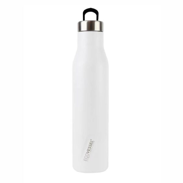 EcoVessel Aspen Water Bottle 25 oz White Pearl