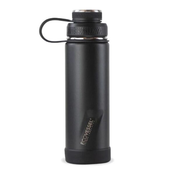 EcoVessel Boulder Water Bottle 20 oz Black Shadow