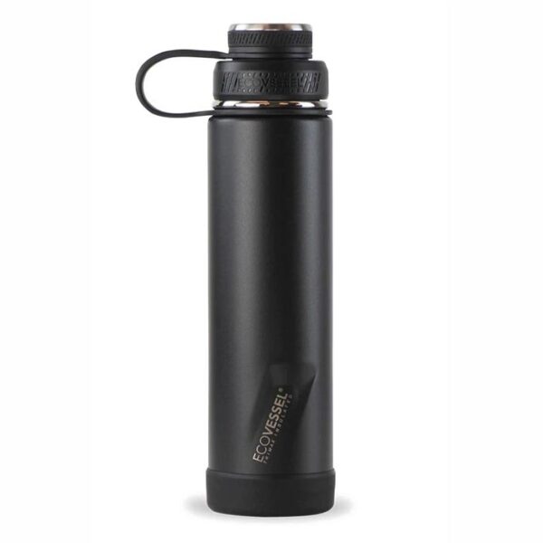 EcoVessel Boulder Water Bottle 24 oz Black Shadow