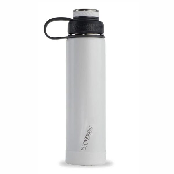 EcoVessel Boulder Water Bottle 24 oz Whiteout