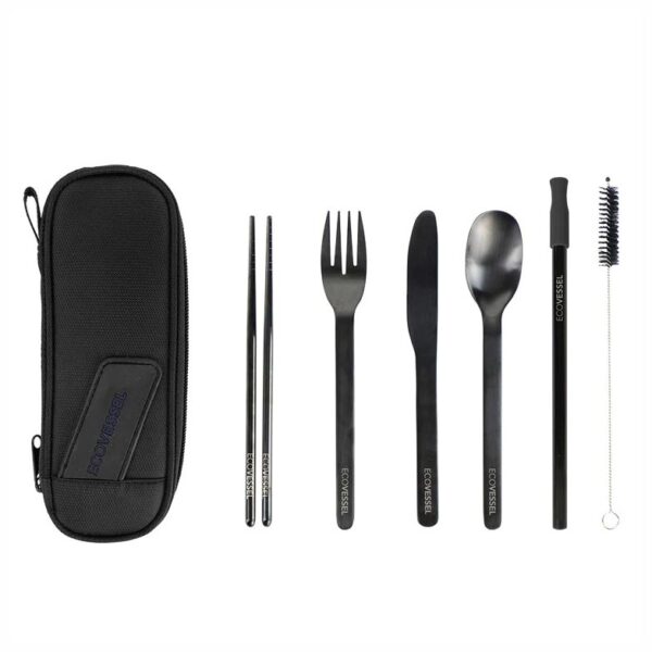 EcoVessel Wander Ware Untensil Set Black Shadow