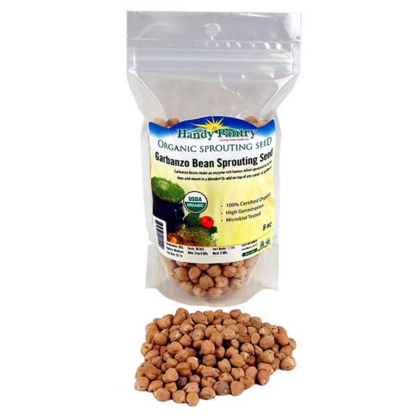 Handy Pantry Garbanzo Organic Sprouting Seeds 8 oz.