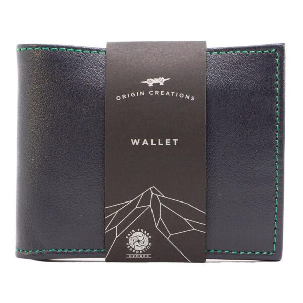 Origin Creations Artisan Leather Bi-Fold Wallet Deep Water Navy