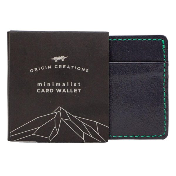 Origin Creations Artisan Leather Card Wallet Deep Water Navy