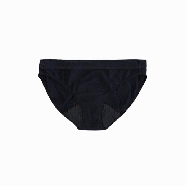 Saalt Volcanic Black S Cotton Bikini Period Underwear