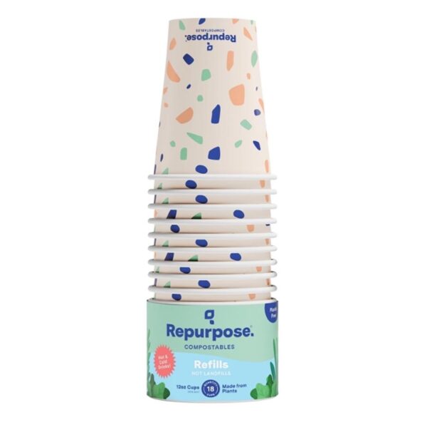 Repurpose Compostable 12 oz Paper Cups 18 count