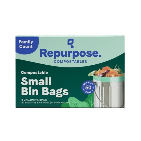 Repurpose Compostable 3 Gallon Small Bin Bags 50 count