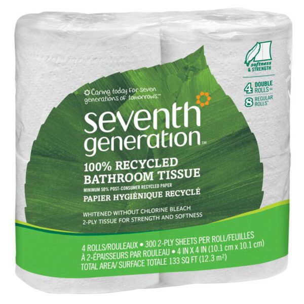 Seventh Generation 2-ply White Bath Tissue 4 ct