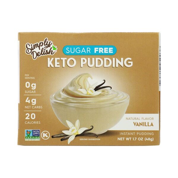 Simply Delish Vanilla Sugar Free Keto Instant Pudding 1.7oz.