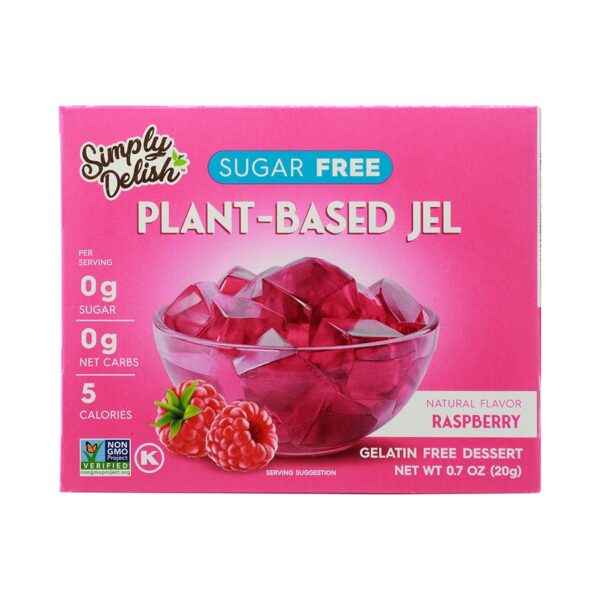 Simply Delish Rasberry Plant Based Jel Dessert 0.7oz.