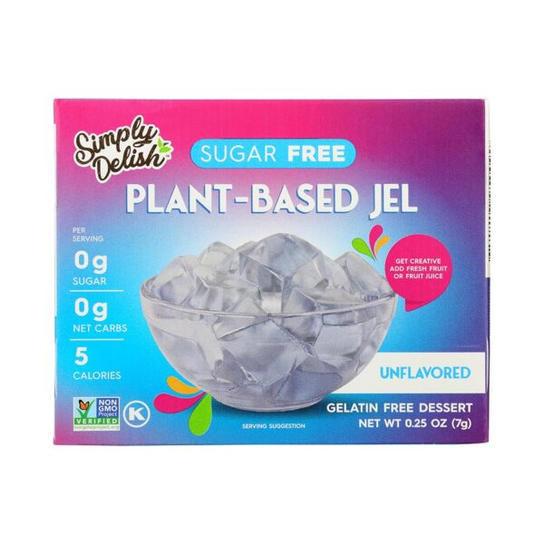 Simply Delish Unflavored Sugar Free Plant Based Jel Dessert 0.7oz.