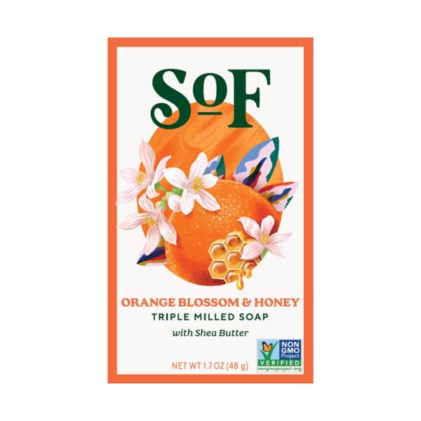 South of France Orange Blossom and Honey Triple Milled Bar Soap 1.7 oz.