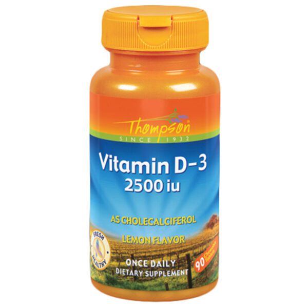 Thompson Lemon Flavored Vitamin D-3 90 chewable tablets