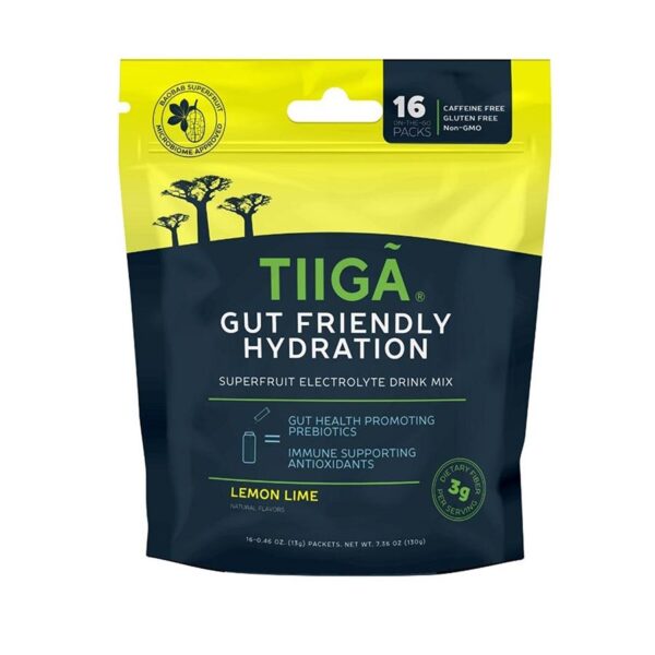 Tiiga Lemon Lime Gut Friendly Hydration 16 (0.46 oz.) packs