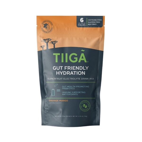 Tiiga Orange Mango Gut Friendly Hydration 6 (0.4 oz.) packs