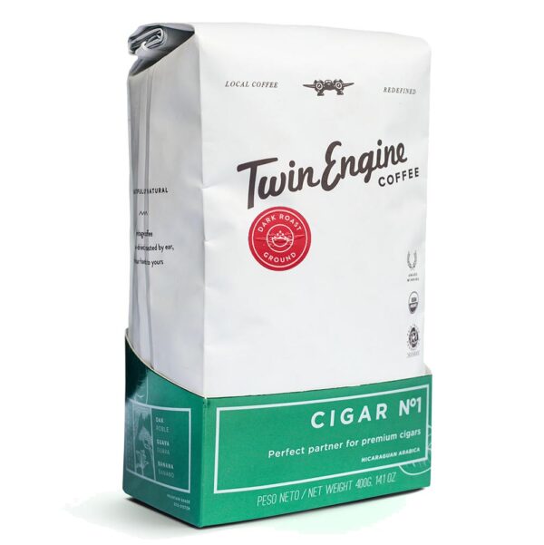 Twin Engine Coffee Organic Cigar No. 1 Dark Ground Coffee 14 oz.