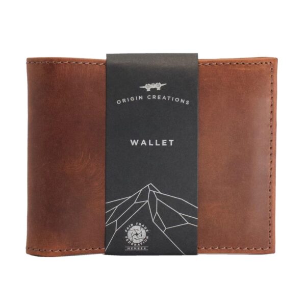 Origin Creations Leather Wallet, Saddle Brown