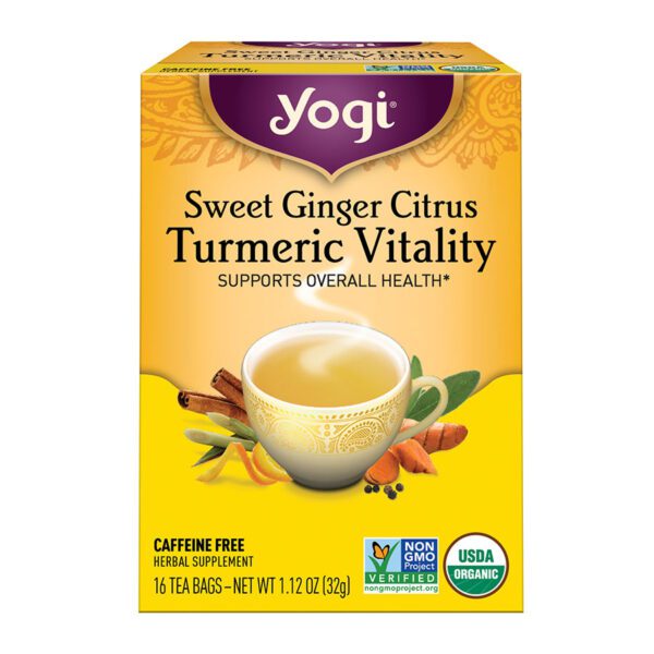 Yogi Tea Sweet Ginger Citrus Turmeric Vitality - 16 Tea Bags