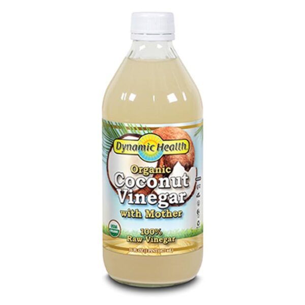 Dynamic Health Organic Coconut Vinegar with the Mother (Glass) 16 fl. oz.