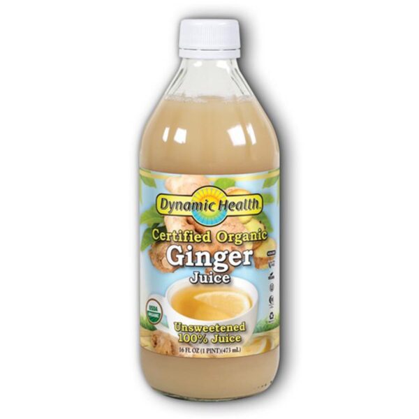 Dynamic Health Organic Ginger Juice (Glass) 16 fl. oz.