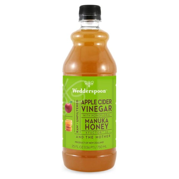 Wedderspoon Wellbeing Apple Cider Vinegar with KFactor Manuka Honey and the Mother 25 fl. oz.