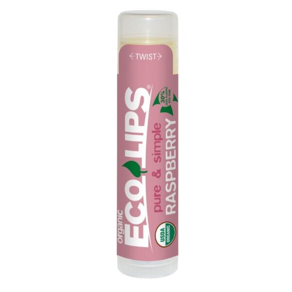 Eco Lips Pure and Simple Raspberry Lip Balm 0.15 oz.